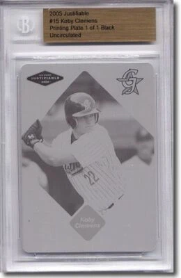 2005 Koby Clemens Rookie Printing Press Plate RC BGS 1/1 - Image 1 of 2