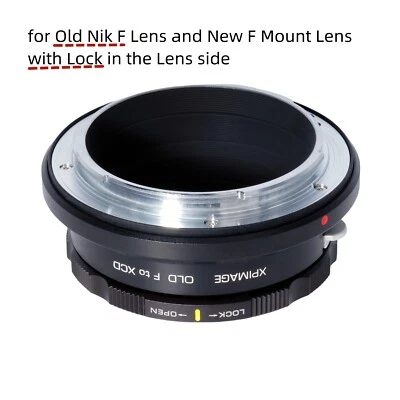 XPimage Lock Lens Adapter for Old NIKON F Lens to hasselblad XCD X1D X2D Camera