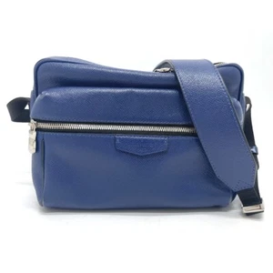 LOUIS VUITTON M33437 Taiga Outdoors Messenger Shoulder Bag TaigaLeather blue - Picture 1 of 11