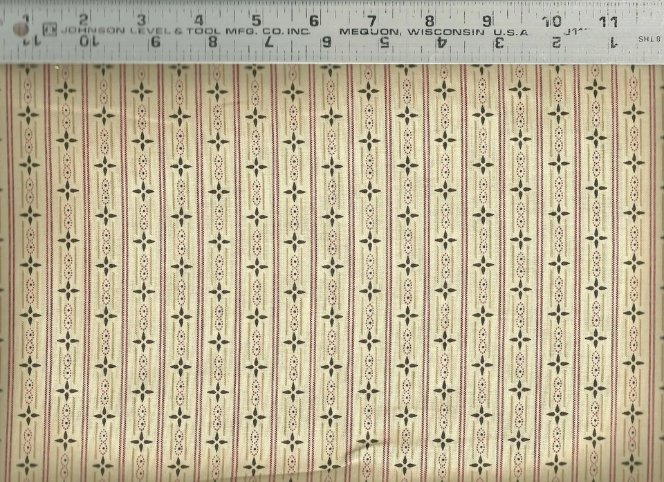 Henry Glass ~ Camisa Herança Retrô Listra Bronzeada ~ Tecido de Colcha 100% Algodão BTY - Imagem 1 de 1