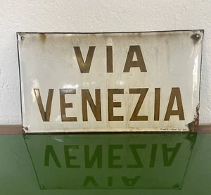 INSEGNA SMALTATA Anni 40 - Foto 1 di 4