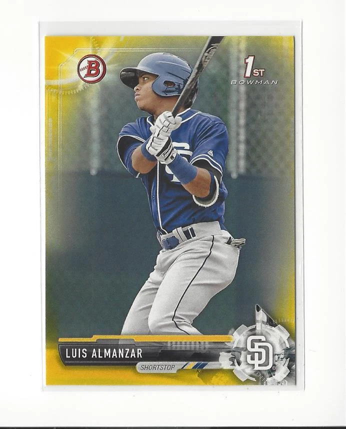 2017 Bowman Prospects Baseball Yellow Singles - You Choose - Image 1 of 1