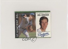 1989 St Vincent US Baseball Series 2 Stamps Orel Hershiser