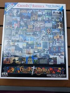 Cross In America White Mountain 1000 Piece Jigsaw Puzzle NEW Church Religious 