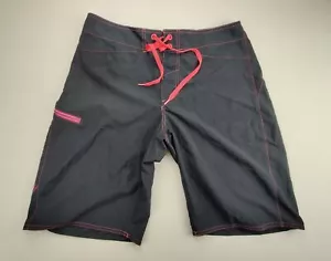 Under Armour Men's 32x11" Black with Pink Stitch Swim Board Shorts - Picture 1 of 11