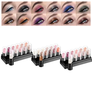 12Pcs Colors Eyeshadow Stick Pen Set Silkworm Pen Pearl Shimmer Matte Glitter - Picture 1 of 24