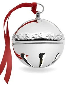 2021 Wallace 51st Edition Silver Plate Sleigh Bell Xmas Ornament Decoration - Picture 1 of 3
