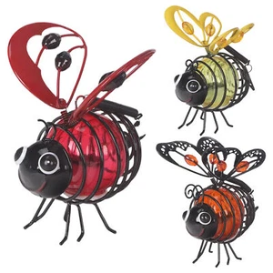 Solar Powered Bee String Lights Outdoor Garden Decor Lamp With Spring And Hook - Picture 1 of 15