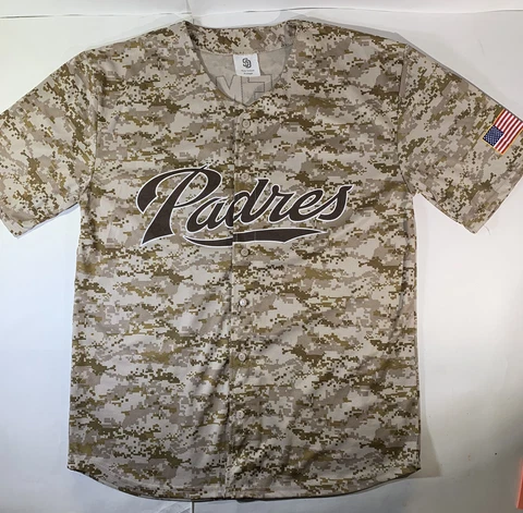 San Diego Padres Jersey Mens Size XL Matt Kemp #27 Desert Camouflage Baseball Cover