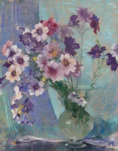 Laura Coombs Hills Salpiglossis Canvas Print 16 x 20 - Picture 1 of 5