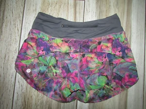 Lululemon Women's Speed Up Low-Rise Shorts Size 2 Multicolor - Picture 1 of 3