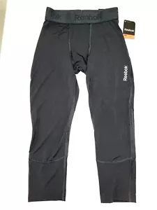 Reebok Men’s 3/4 Speedwick Compression Tights Pants Charcoal Size Small NWT - Picture 1 of 7