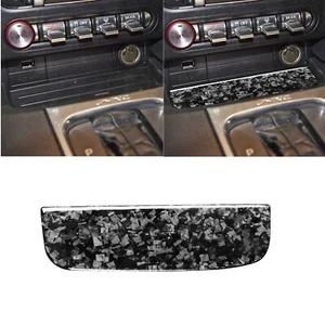 Forged Carbon Fiber Car Storage Box Panel Pad Trim For Ford Mustang 2015-2022 - Bild 1 von 7