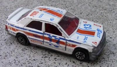Majorette Mercedes 190 E Race Car Movers 200 Series #134 France Vintage LOOSE - Image 1 of 3