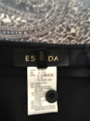 Pantalones de lana negros ESCADA para mujer a rayas laterales negros talla 42 Foto 1 de 4