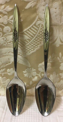 Cubiertos de acero inoxidable International 1847 Rogers Bros FLOR DE VIENTO - cucharas de cena (2) Foto 1 de 3