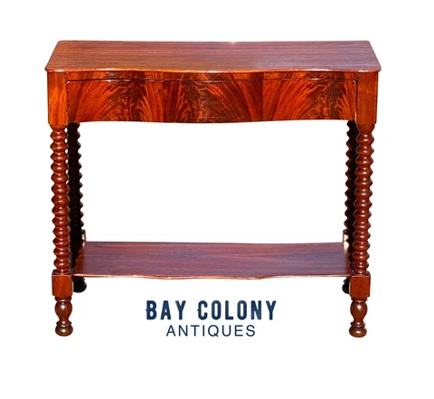 19TH C ANTIQUE SHERATON MAHOGANY SERVER / CONSOLE TABLE Cover