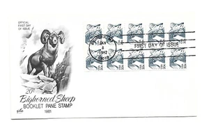 1949a Bighorn Sheep booklet pane of 10 ArtCraft FDC - Picture 1 of 1