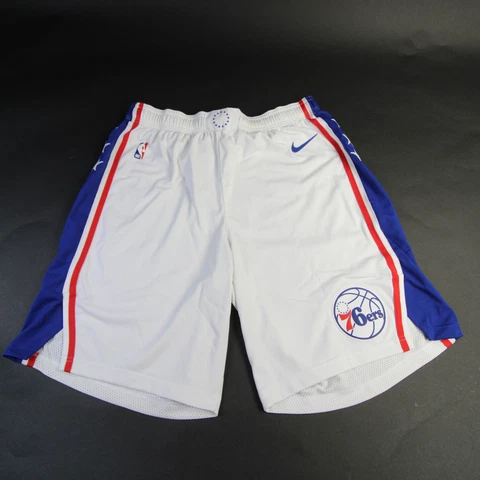 Philadelphia 76ers Nike NBA Authentics Game Shorts Men's White/Blue Used Cover