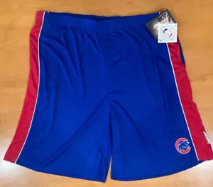 Chicago Cubs Shorts Mens 2XL XXL Blue Red Stitches Gym Training MLB Pockets NWT - Picture 1 of 13