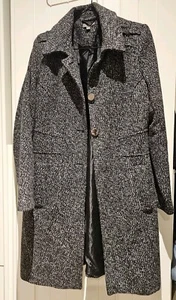 Katies Coat Black & White Size 12 - Picture 1 of 4