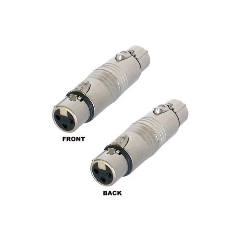 XLR 3Pin Female F/F Audio Adapter Connector for MIC microphone Karaoke PA System - Image 1 of 1
