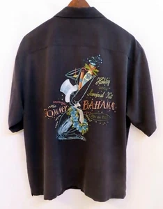 Camisa Tommy Bahama Hombre 100% Seda Bordada Talla M - Imagen 1 de 4