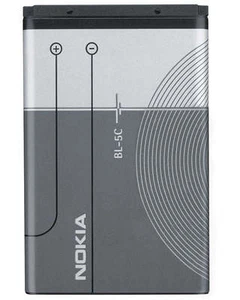 100% ORIGINAL NOKIA BATTERIE (BL-5C) 1020mAh origine Classic 2700 2730 3110 - Photo 1 sur 1