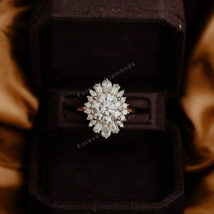IGI Certified Lab Created 1.80 Ct Round Cut Diamond 18k White Gold Wedding Ring - Picture 1 of 14