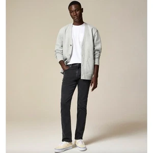 Jeans J.Crew 770 Straight Fit Elasticizzato Grigio Antracite Scuro Lavaggio Slim L 34 L 30 - Foto 1 di 14