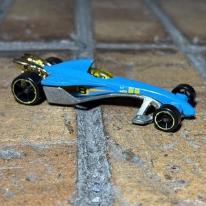 Vintage Hot Wheels Greased Lightnin' Blue Diecast Car 1:64 Scale 2000 y2k Toy - Picture 1 of 10