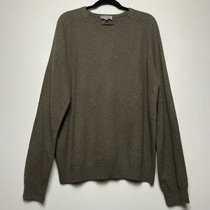 Vince Herren Rundhalspullover leichte Wolle Kaschmir Mischung Gr. XL olivgrün - Bild 1 von 8