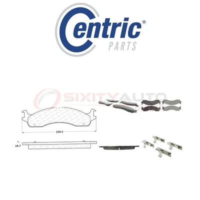 Centric Semi Metallic Brake Pads w Shim for 1999-2007 Ford E-350 Super Duty dl Foto 1 de 4