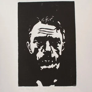 Leonhard Wachter Porträt Neo Rauch Contemporary sign Linolschnitt 2020 32/50 - Bild 1 von 3