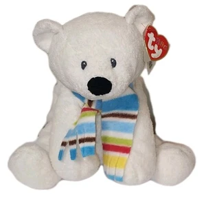 NMT* Ty Pluffies - ARCTIC the White Polar Bear (9 Inch) MWNMT Stuffed Animal Toy - Picture 1 of 9