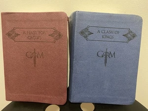 A Feast for Crows & A Clash of Kings - G R.R.M Leather Bound Collector’s Edition - Picture 1 of 8