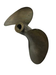 Elica a coppa barca bronzo vintage 2 pale Michigan AJ 605 trolling - Foto 1 di 17