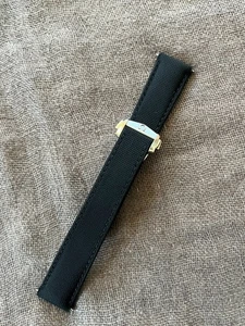 Unused Original Omega 20mm Black Fabric Watch Two Piece Band + Deployment Clasp - Picture 1 of 18