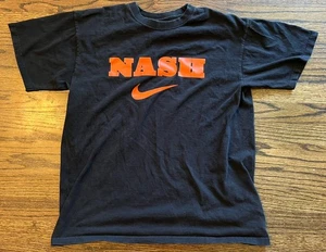 Vintage Nike Steve Nash Black Orange T-Shirt Size Medium Phoenix Suns 2000s - Picture 1 of 8