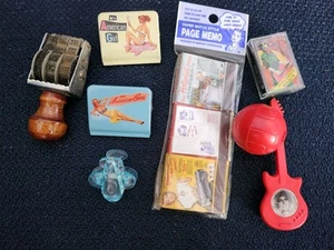 Assorted Vintage Stationery Novelty Sharpeners/ Rubber/ Stick Ons /Dater/ Clips - Picture 1 of 12