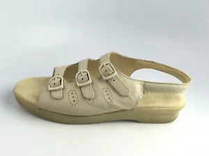 SAS Women Shoe Trio II Size 11 S AAA Beige Leather Slingback Sandal - Picture 1 of 10