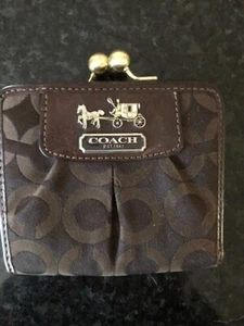 Coach Vintage Wallet with Built in Coin Purse w/brass accents - Picture 1 of 9