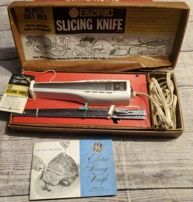 Cuchillo de cortar eléctrico GE vintage con hecho en EE. UU. Foto 1 de 4