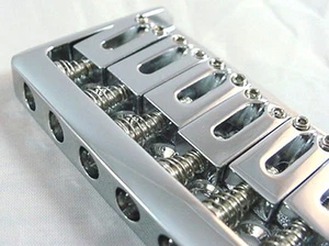 PUENTE DE GUITARRA ELÉCTRICA HARDTAIL CROMADA a través del cuerpo - Imagen 1 de 4