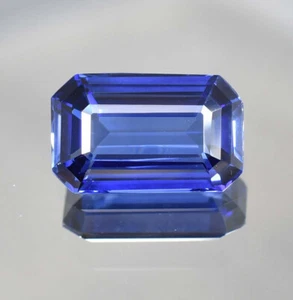6x8 MM Natural Royal Blue Ceylon Sapphire Emerald Cut Loose Gemstone Certified - Picture 1 of 6