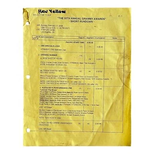 50th Annual Grammy Awards 2008 Event-Used Program Itinerary 29 Pages - Picture 1 of 11