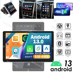 4+64G Double DIN Rotatable 10in Android13 Touch Screen Car Stereo Radio GPS WIFI - Picture 1 of 17