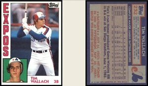TIM WALLACH 1984 Topps #232 Montreal Expos MLB Vintage Baseball Card - Picture 1 of 3