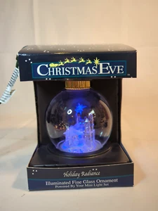 BOLA DE CRISTAL ILUMINADA RESPLANDOR NAVIDEÑO 4" ADORNO ESTABLE CON ESTRELLA A10 - Imagen 1 de 6