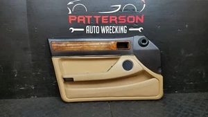 1991 JAGUAR XJ6 FRONT DRIVER LEFT POWER INTERIOR DOOR TRIM PANEL BROWN/TAN AFW - Picture 1 of 12
